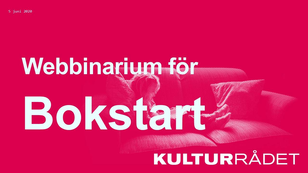Bild där det står Webbinarium för Bokstart