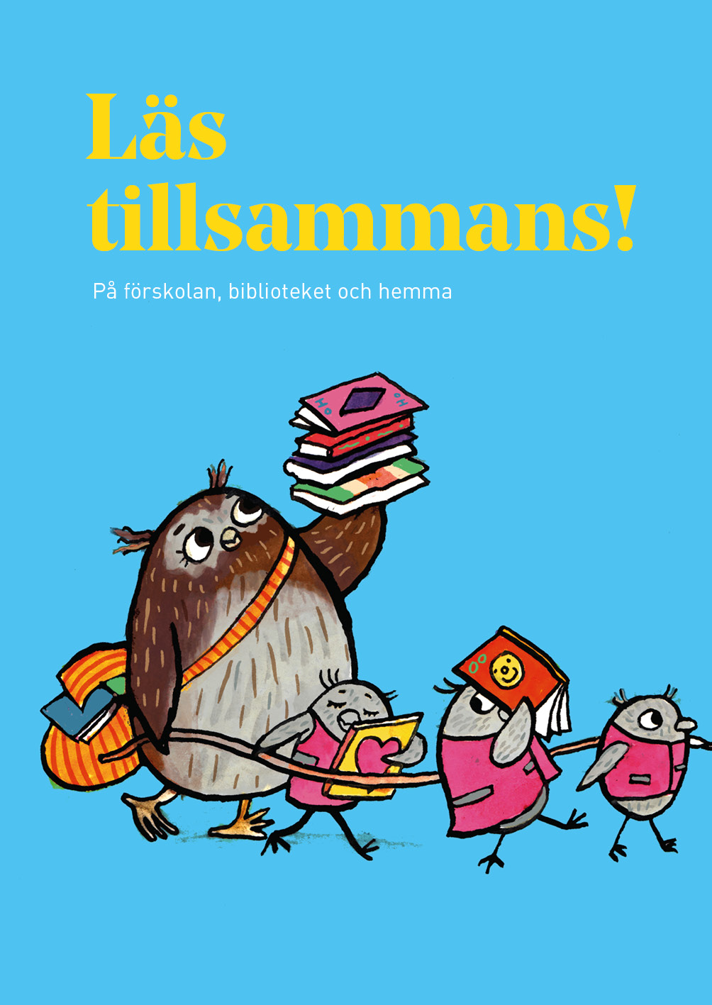 Framsidan till Läs tillsammans-skriften med illustration av Matilda Ruta,