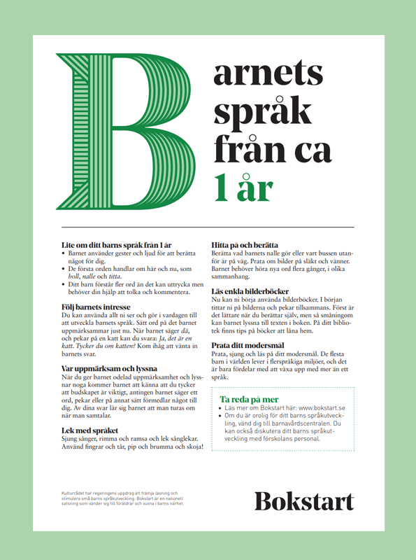 Faktablad med information.